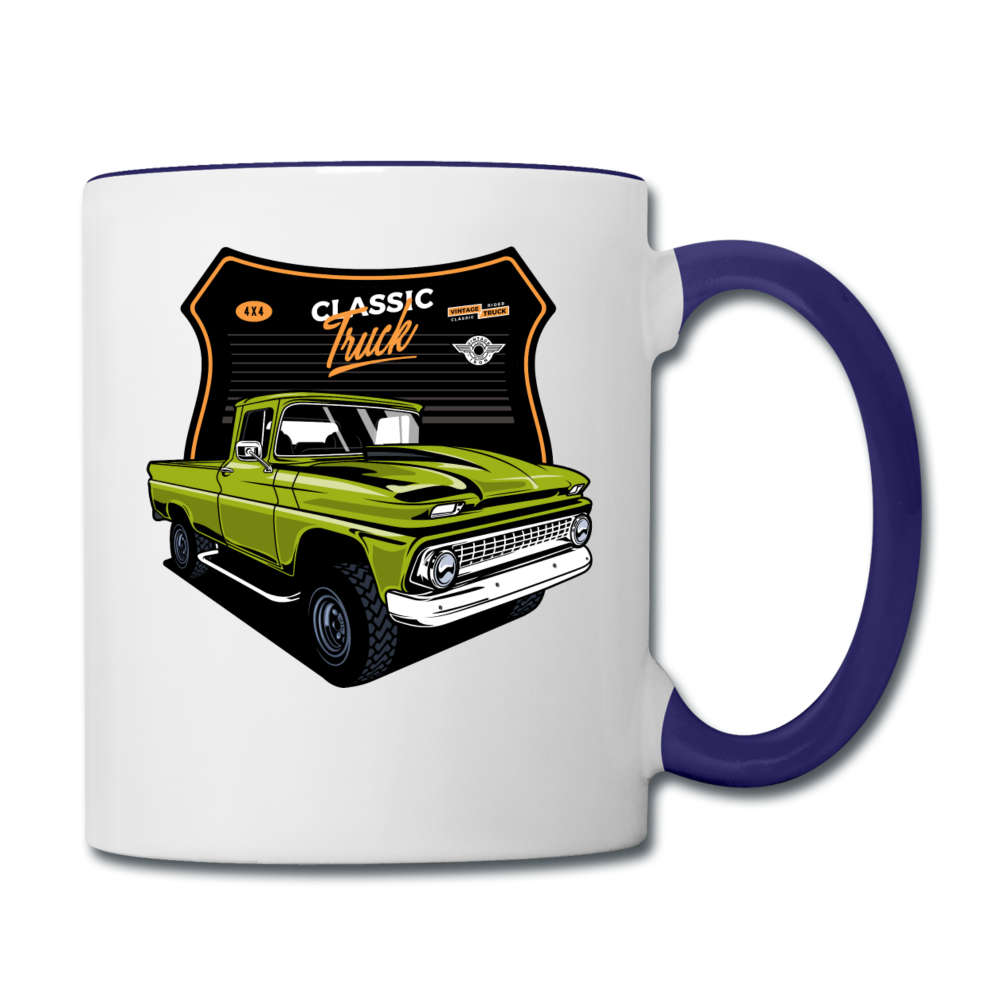 Classic Truck - Chevy - Contrast Coffee Mug - white/cobalt blue