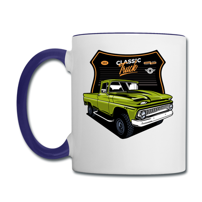 Classic Truck - Chevy - Contrast Coffee Mug - white/cobalt blue