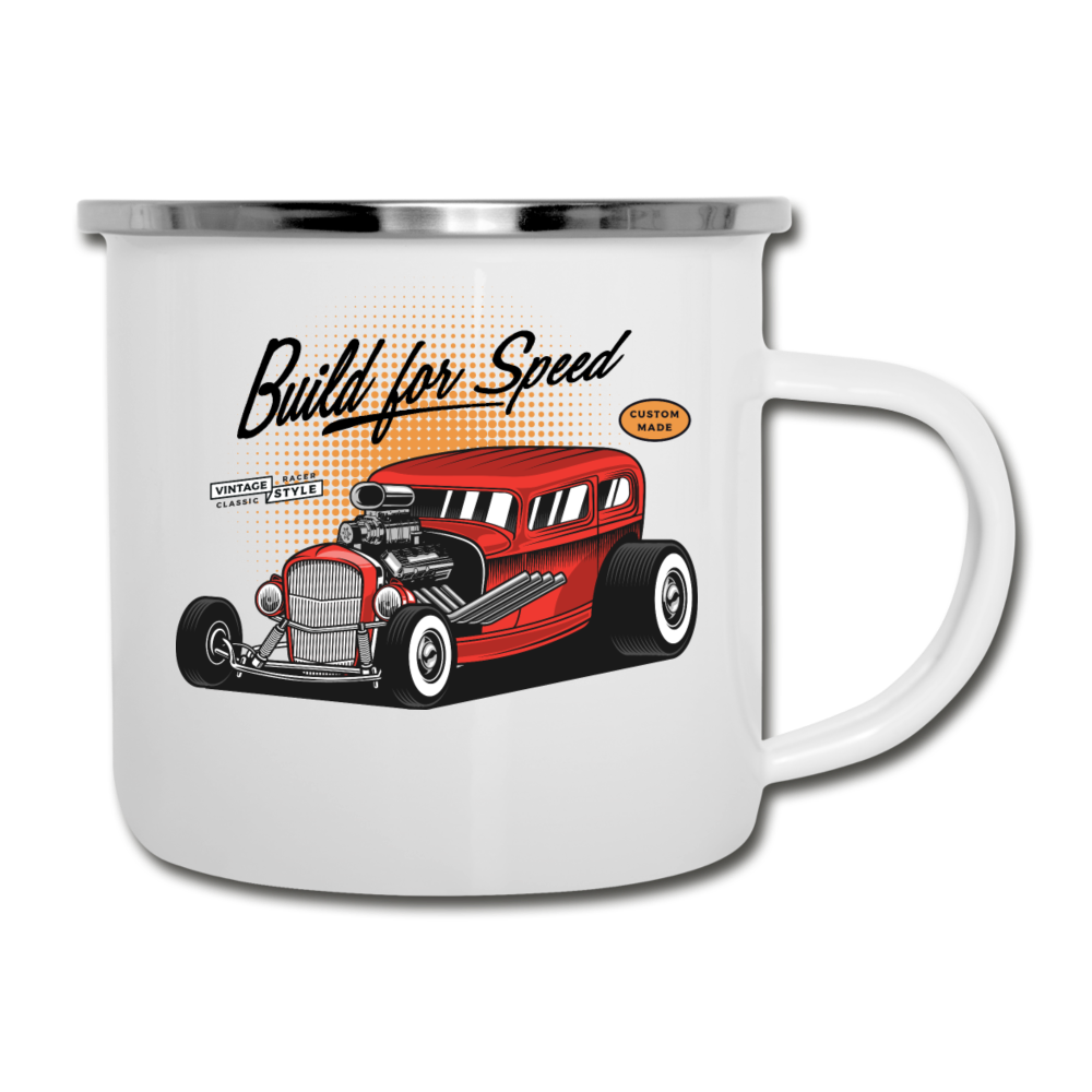 Hot Rod - Build For Speed - Camper Mug - white