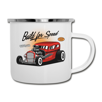 Hot Rod - Build For Speed - Camper Mug - white