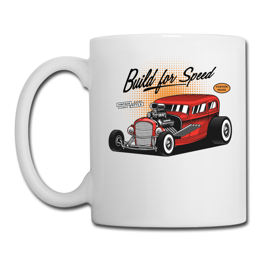 Hot Rod - Build For Speed - Coffee/Tea Mug - white