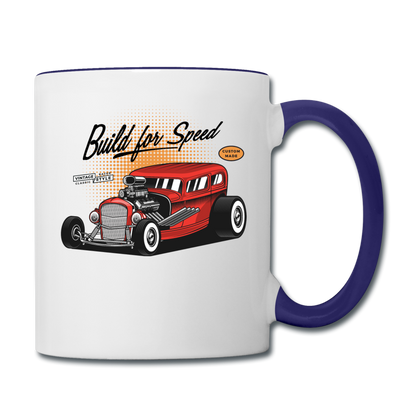 Hot Rod - Build For Speed - Contrast Coffee Mug - white/cobalt blue