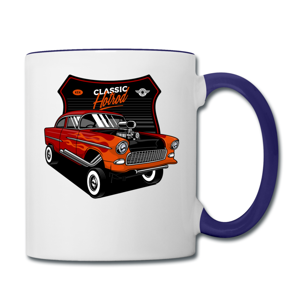 Classjc Hot Rod - Chevy - Contrast Coffee Mug - white/cobalt blue