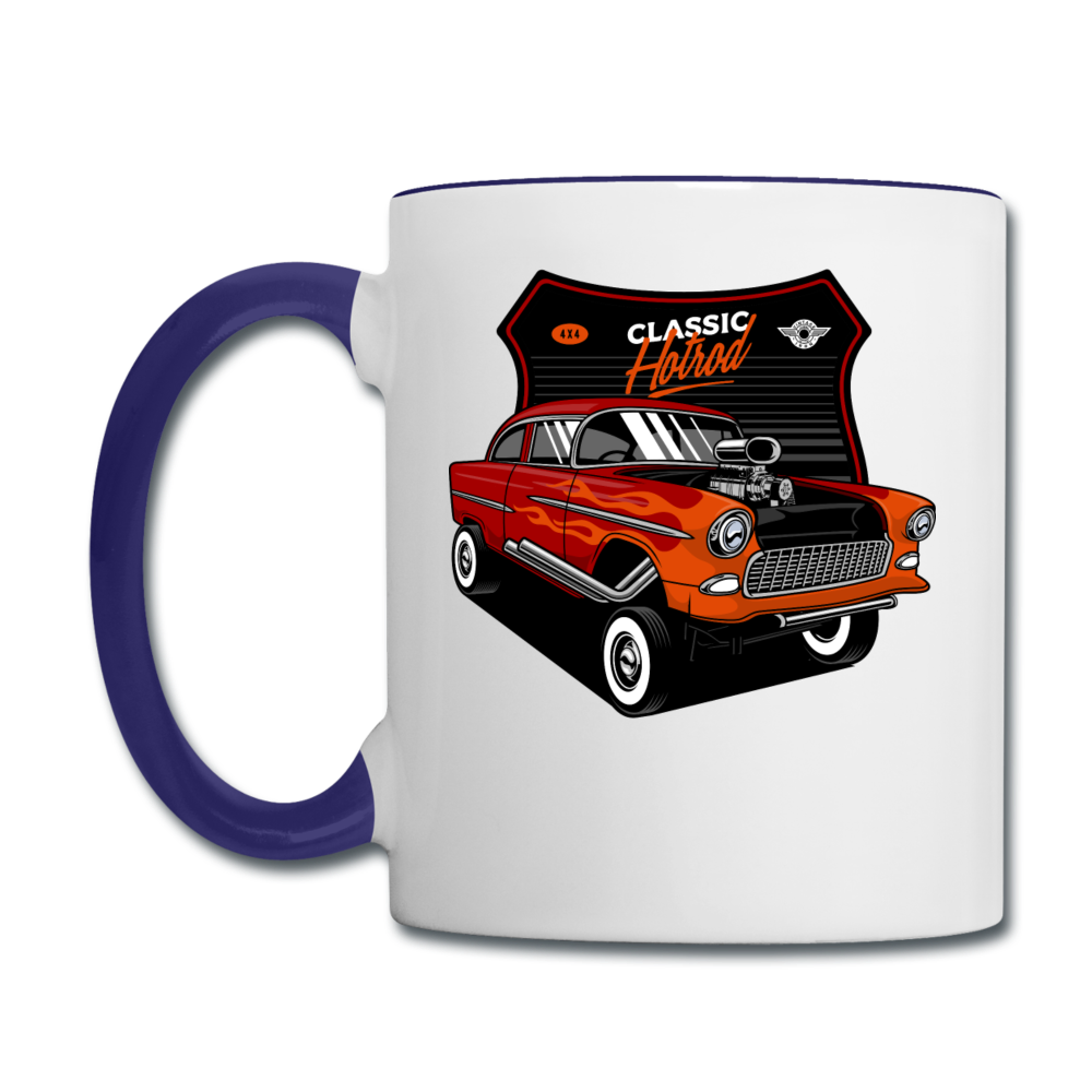 Classjc Hot Rod - Chevy - Contrast Coffee Mug - white/cobalt blue