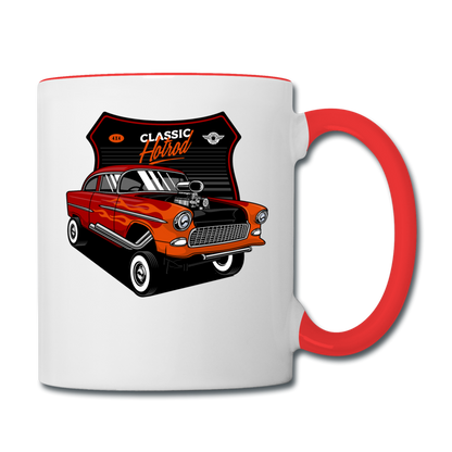 Classjc Hot Rod - Chevy - Contrast Coffee Mug - white/red