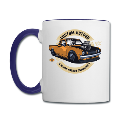 Custom Hot Rod - Truck - Contrast Coffee Mug - white/cobalt blue