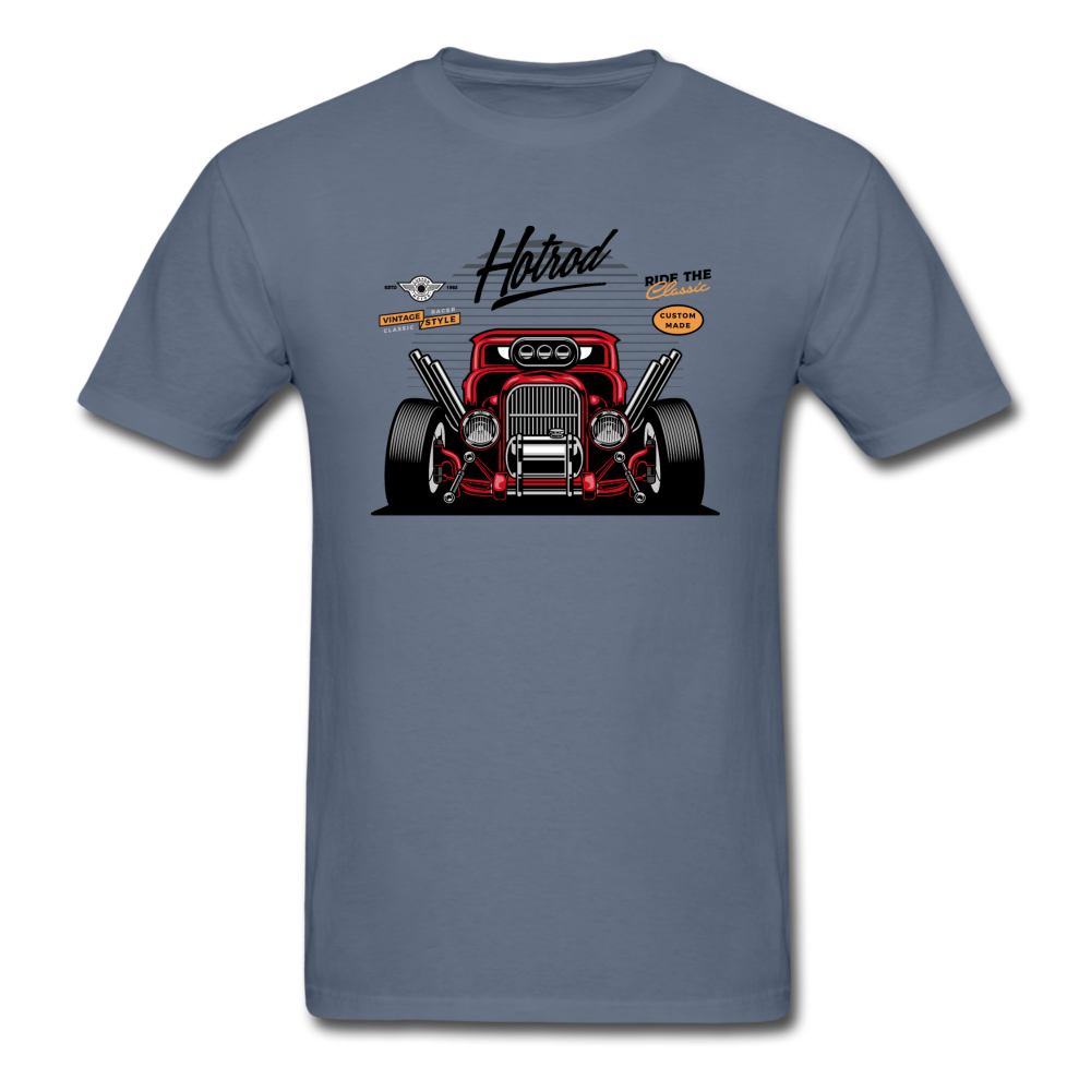 Hot Rod - Front View - Unisex Classic T-Shirt - denim