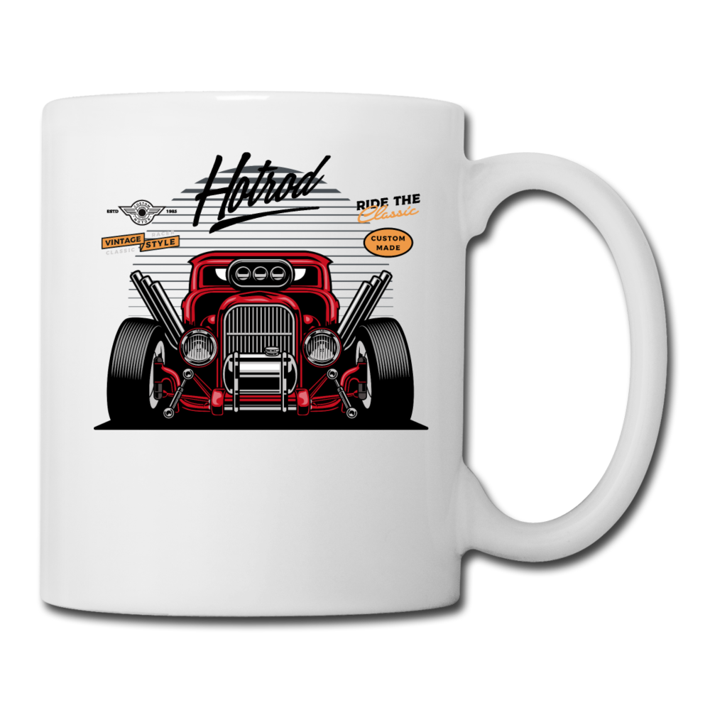 Hot Rod - Front View - Coffee/Tea Mug - white