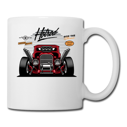 Hot Rod - Front View - Coffee/Tea Mug - white