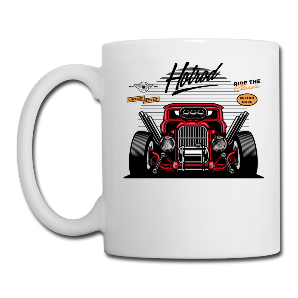 Hot Rod - Front View - Coffee/Tea Mug - white