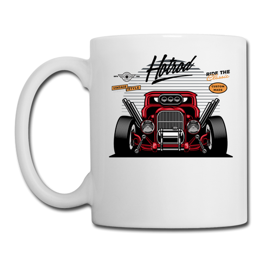 Hot Rod - Front View - Coffee/Tea Mug - white