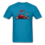 Hot Rod - Side View - Unisex Classic T-Shirt - turquoise