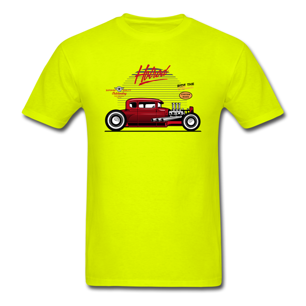 Hot Rod - Side View - Unisex Classic T-Shirt - safety green