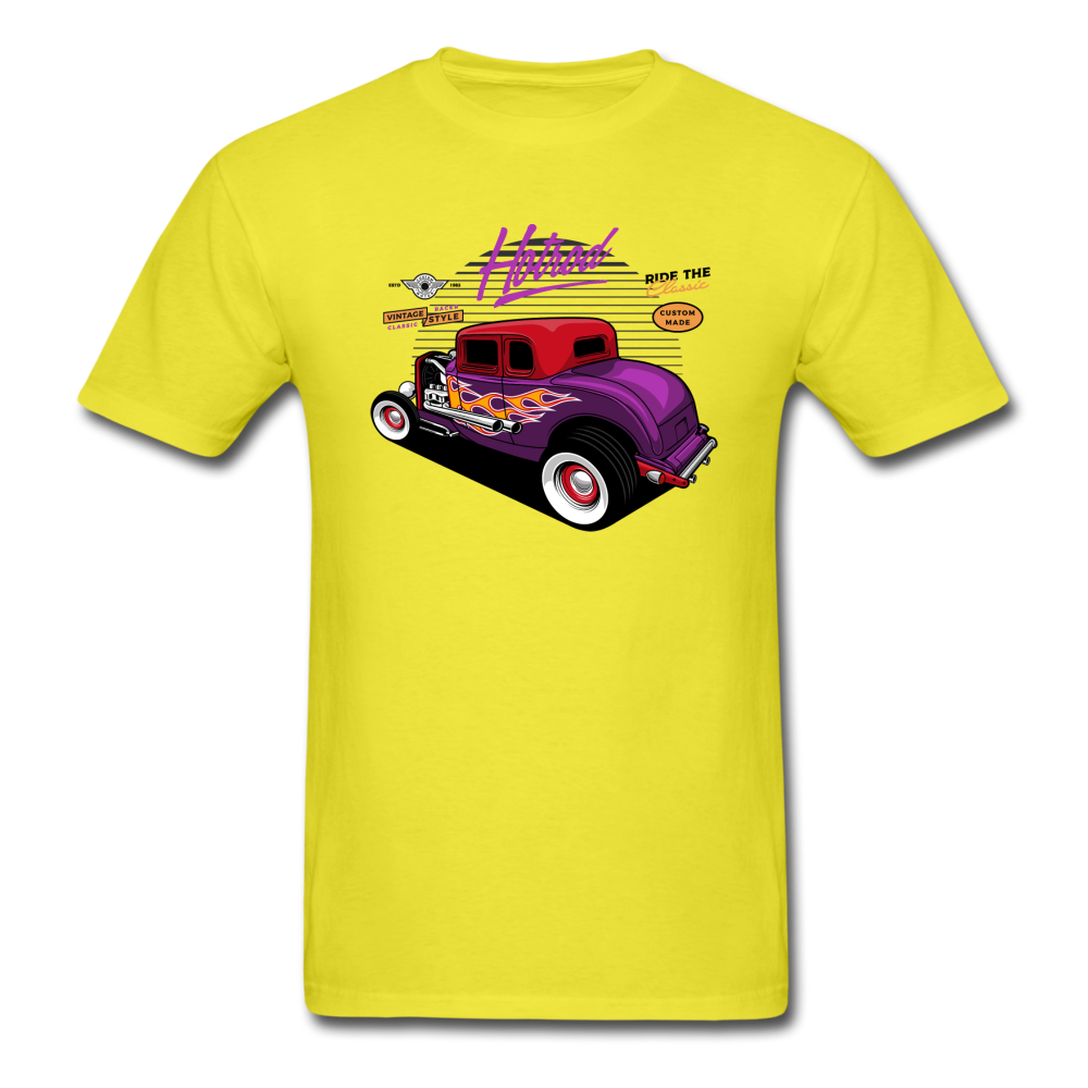 Hot Rod - Purple - Unisex Classic T-Shirt - yellow