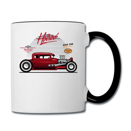 Hot Rod - Side View - Contrast Coffee Mug - white/black