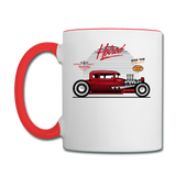 Hot Rod - Side View - Contrast Coffee Mug - white/red