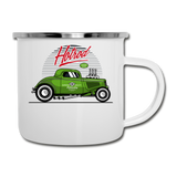 Hot Rod - Green - Camper Mug - white