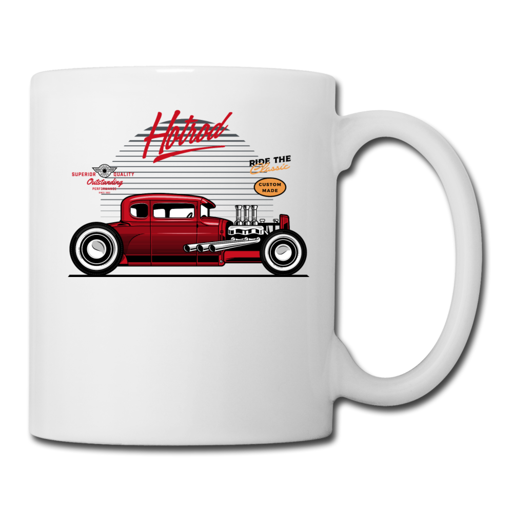 Hot Rod - Side View - Coffee/Tea Mug - white