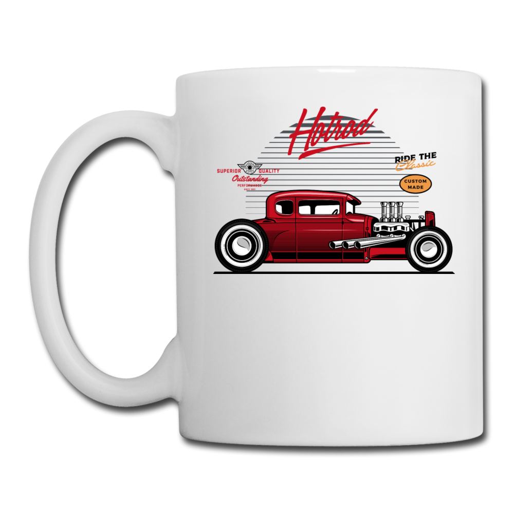 Hot Rod - Side View - Coffee/Tea Mug - white