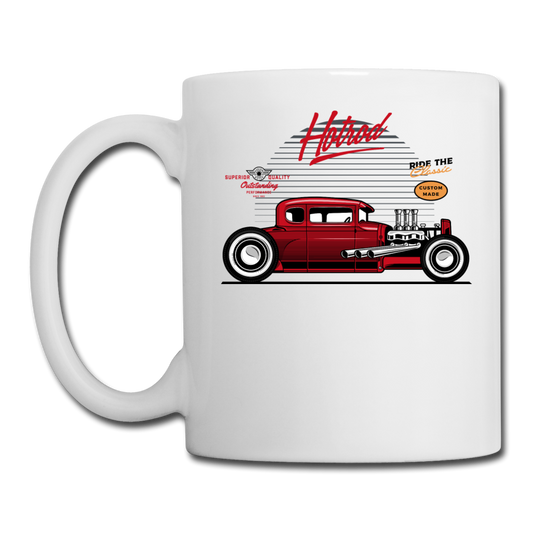 Hot Rod - Side View - Coffee/Tea Mug - white