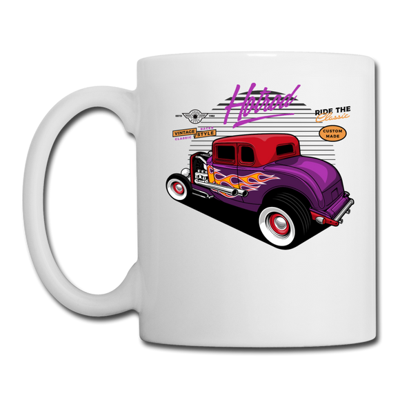 Hot Rod - Purple - Coffee/Tea Mug - white