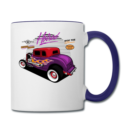 Hot Rod - Purple - Contrast Coffee Mug - white/cobalt blue