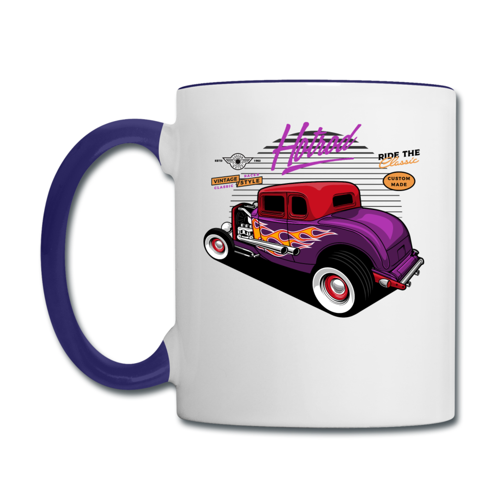 Hot Rod - Purple - Contrast Coffee Mug - white/cobalt blue