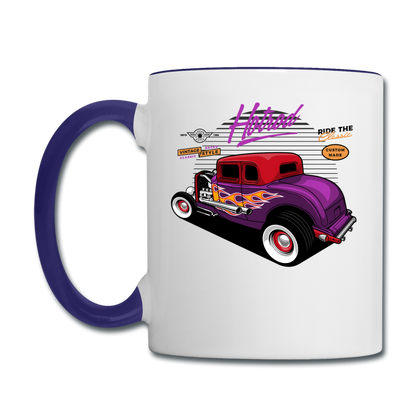 Hot Rod - Purple - Contrast Coffee Mug - white/cobalt blue