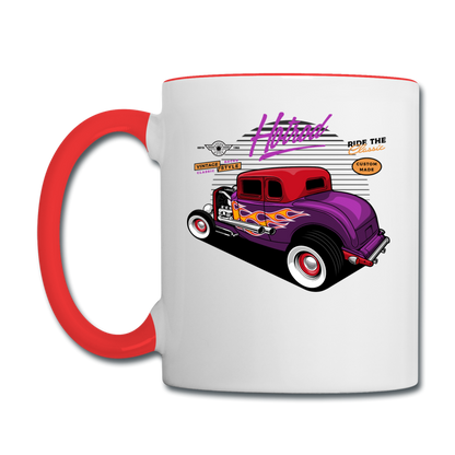 Hot Rod - Purple - Contrast Coffee Mug - white/red