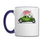 Hot Rod - Green - Contrast Coffee Mug - white/cobalt blue