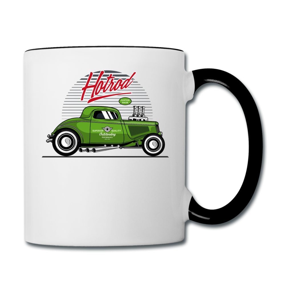 Hot Rod - Green - Contrast Coffee Mug - white/black