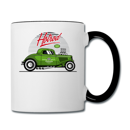 Hot Rod - Green - Contrast Coffee Mug - white/black