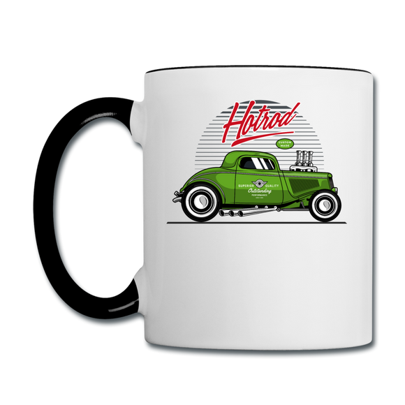 Hot Rod - Green - Contrast Coffee Mug - white/black