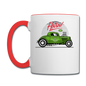 Hot Rod - Green - Contrast Coffee Mug - white/red