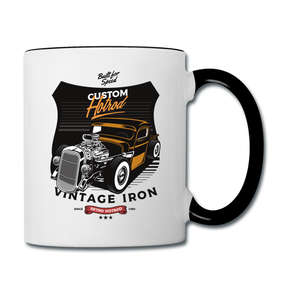 Hot Rod - Vintage Iron - Contrast Coffee Mug - white/black