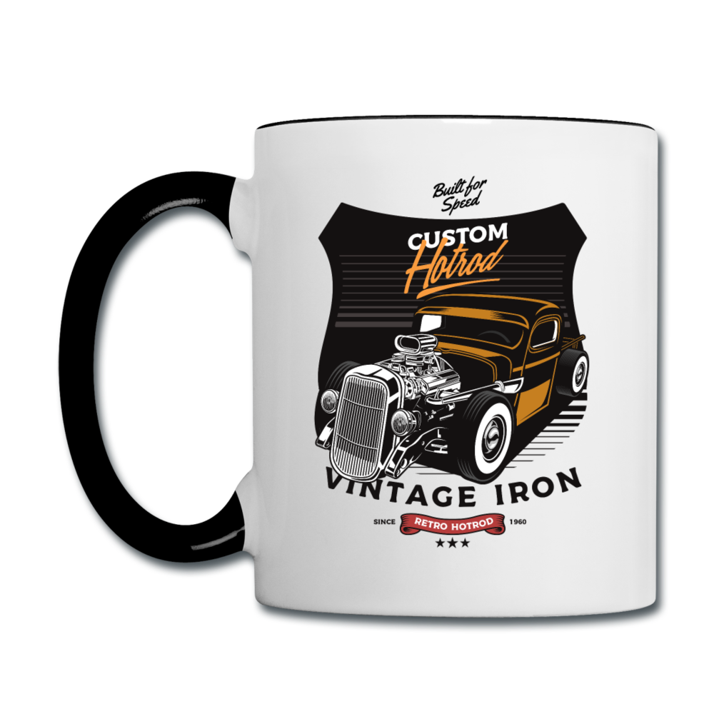 Hot Rod - Vintage Iron - Contrast Coffee Mug - white/black