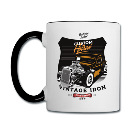 Hot Rod - Vintage Iron - Contrast Coffee Mug - white/black