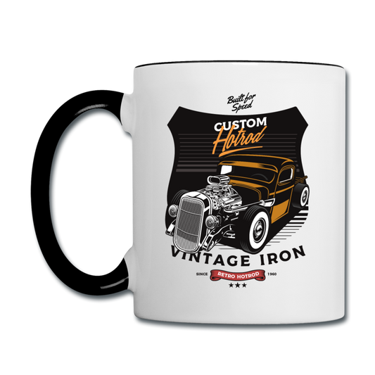 Hot Rod - Vintage Iron - Contrast Coffee Mug - white/black