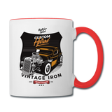 Hot Rod - Vintage Iron - Contrast Coffee Mug - white/red