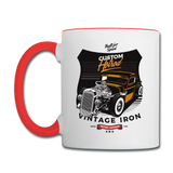 Hot Rod - Vintage Iron - Contrast Coffee Mug - white/red