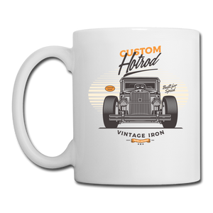 Hot Rod - Vintage Iron - Front View - Coffee/Tea Mug - white