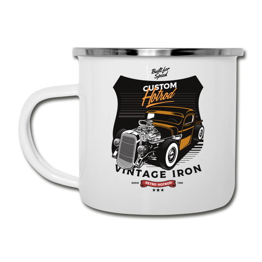 Hot Rod - Vintage Iron - Camper Mug - white