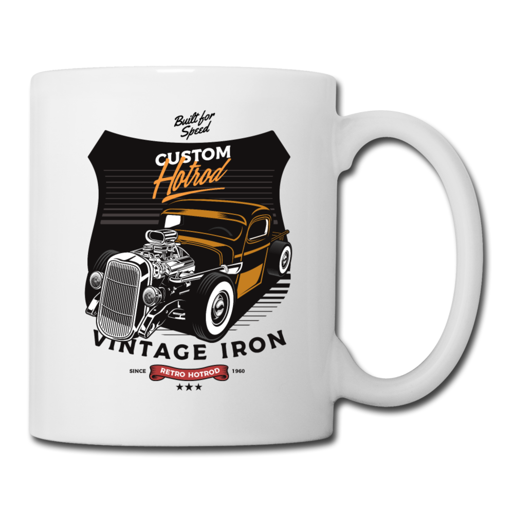 Hot Rod - Vintage Iron - Coffee/Tea Mug - white