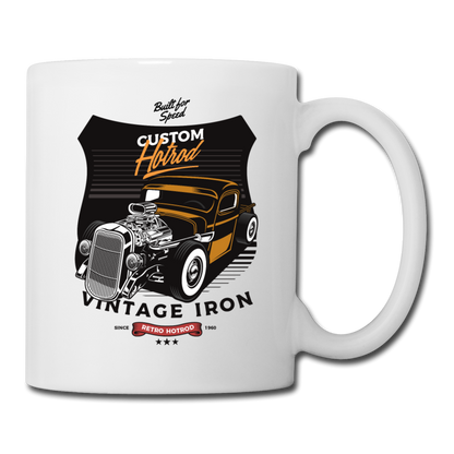 Hot Rod - Vintage Iron - Coffee/Tea Mug - white