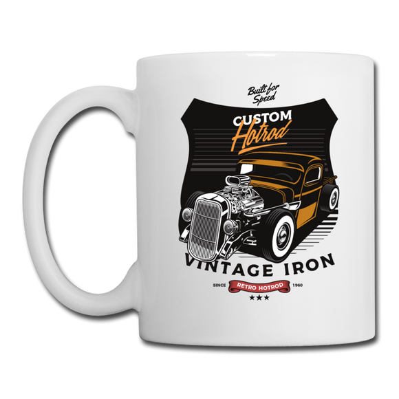 Hot Rod - Vintage Iron - Coffee/Tea Mug - white