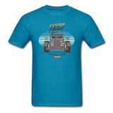 Hot Rod - Vintage Iron - Front View - Unisex Classic T-Shirt - turquoise