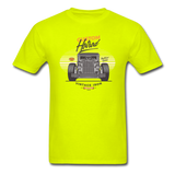 Hot Rod - Vintage Iron - Front View - Unisex Classic T-Shirt - safety green