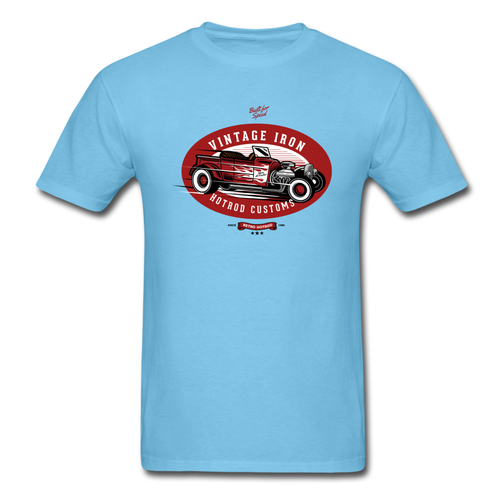 Hot Rod - Vintage Iron - Red - Unisex Classic T-Shirt - aquatic blue