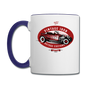 Hot Rod - Vintage Iron - Red - Contrast Coffee Mug - white/cobalt blue