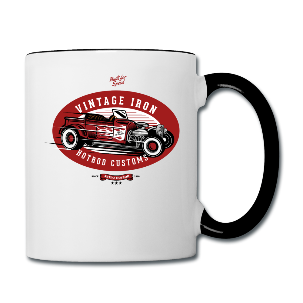 Hot Rod - Vintage Iron - Red - Contrast Coffee Mug - white/black